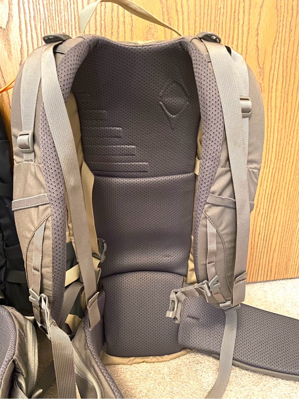 MYSTERY RANCH Tan and Gray women Backpack with Orange Accents - Picture 3 of 4